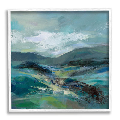 Art moderne de giclées de montagnes vertes modernes par Silvia Vassileva