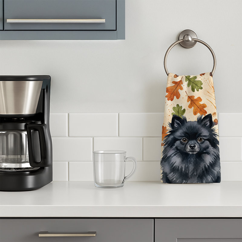 Torchon noir Héritage Poméranien, Black Pomeranian