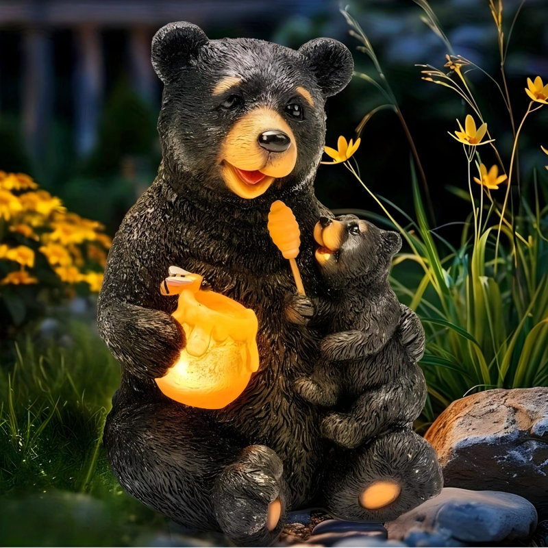 Chimpanzee and Dwarf Statues
