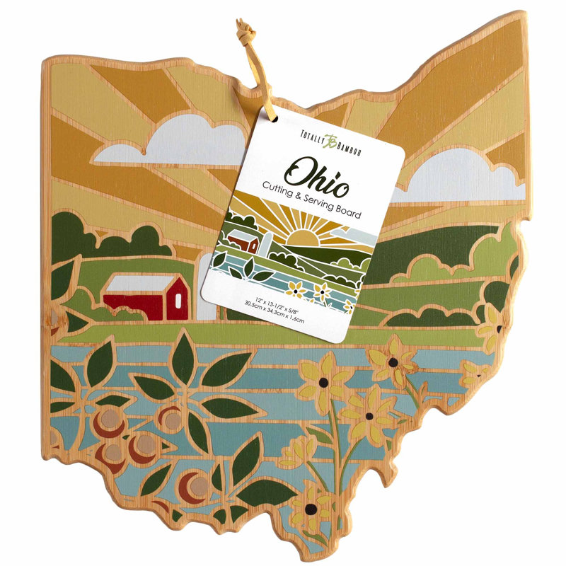 Ohio Cutting & Serving Board with Artwork by Summer Stokes