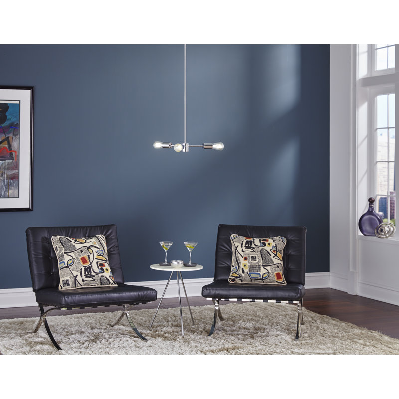 Lustre sphère Spoutnik 3 lumières morethampstead, Chrome poli