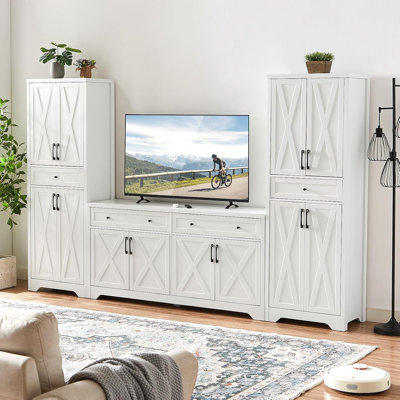 3 Pieces Sideboard And Pantry Set With Storage by Gracie Oaks