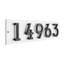 Floating Stand-Off 5-Number Horizontal Sign, White /W/ Black Modern Font Numbers-1381100728