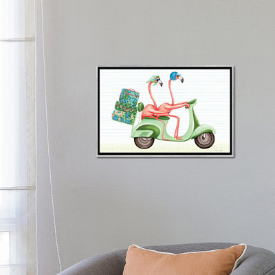 " Flamingos Vespa " by Amélie Legault