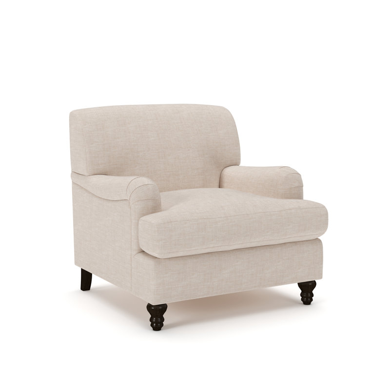 Walters Tight Back Chair, Lena Sand Performance Linen Blend