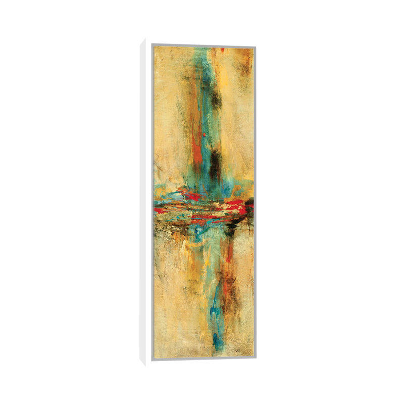Équilibre I - reproduction d'art panoramique, H 72 po x l 24 po x P 1,5 po, Toile blanche encadrée
