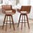 Modern Faux Leather Upholstered Swivel Stools-1305084209-1305084205