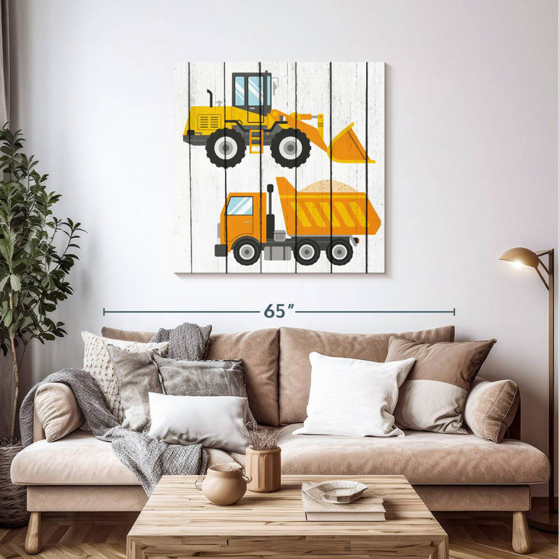 Ashelle tracteur et camions I, H 39 po x l 39 po