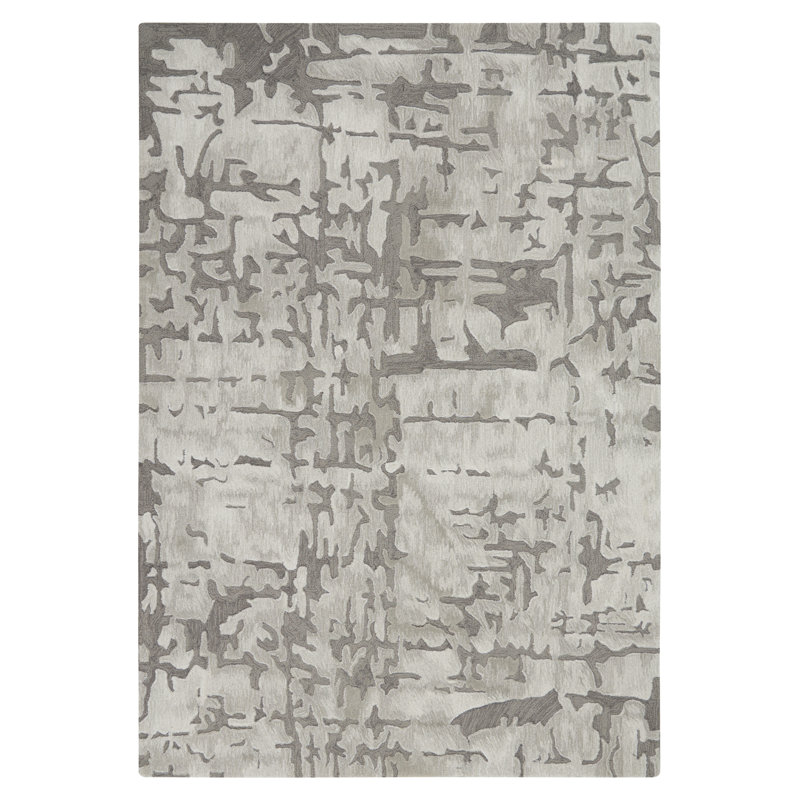 Hand Tufted Abstract Indoor Rug, Rectangle 3'9" x 5'9"
