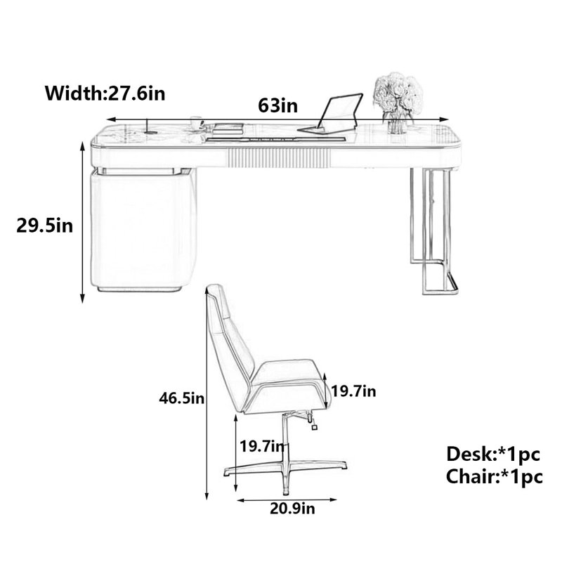 Abbas, 29.5" H x 63" W x 27.6" D