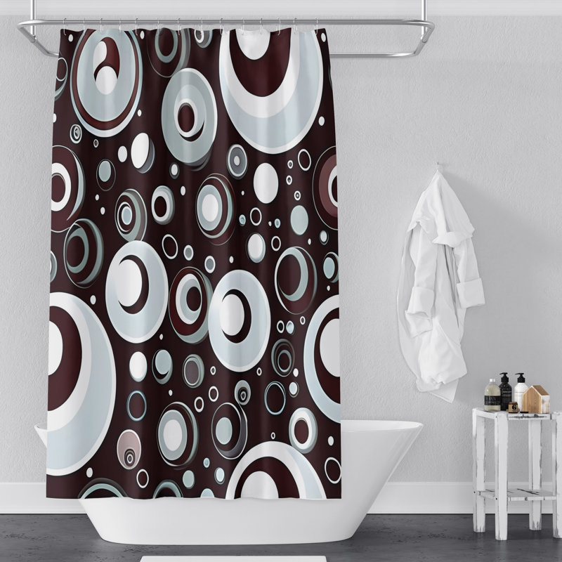Rideau de douche Cristine, H 93 po x l 70 po, Black/Grey