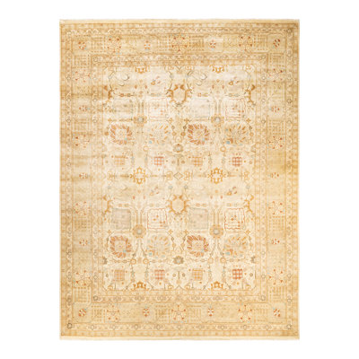 Vallorie One-of-a-Kind 8' 10" X 11' 10" 2010s Wool Area Rug in Ivory