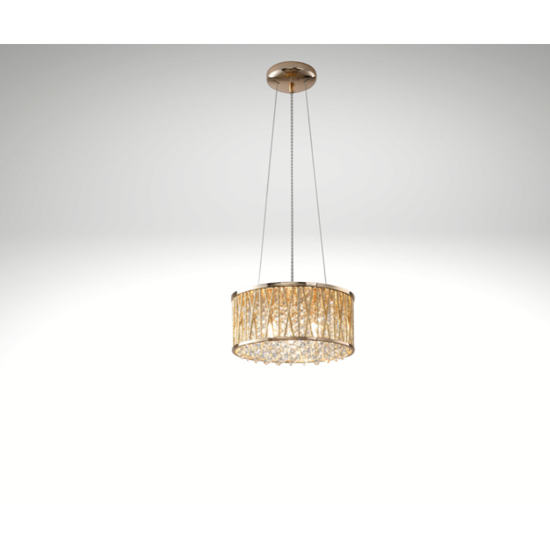Avennes 3 - Light Drum Chandelier, Gold