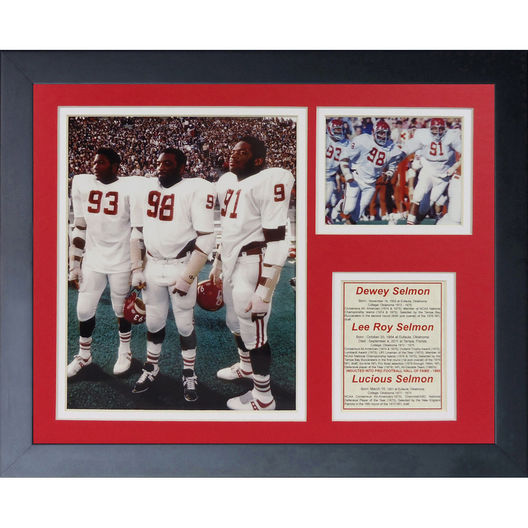 Selmon Brothers Oklahoma Framed Memorabilia Legends Never Die