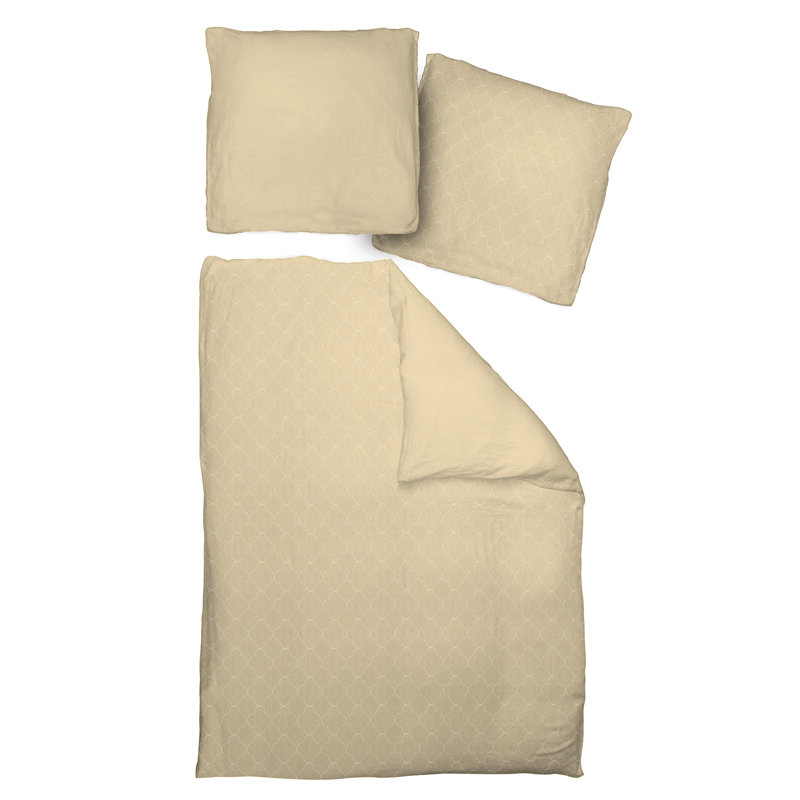 Uppingham Geometric Shapes Duvet Cover Set with Pillowcases, Beige, Single - 1 Pillowcase (80 x 80 cm)