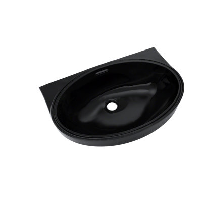 Oblong Vitreous China Oval Undermount Bathroom Sink with Overflow
