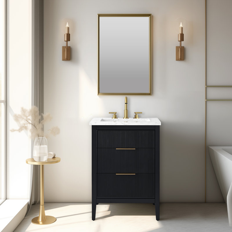 Emma 24" W Single Vanity, Black