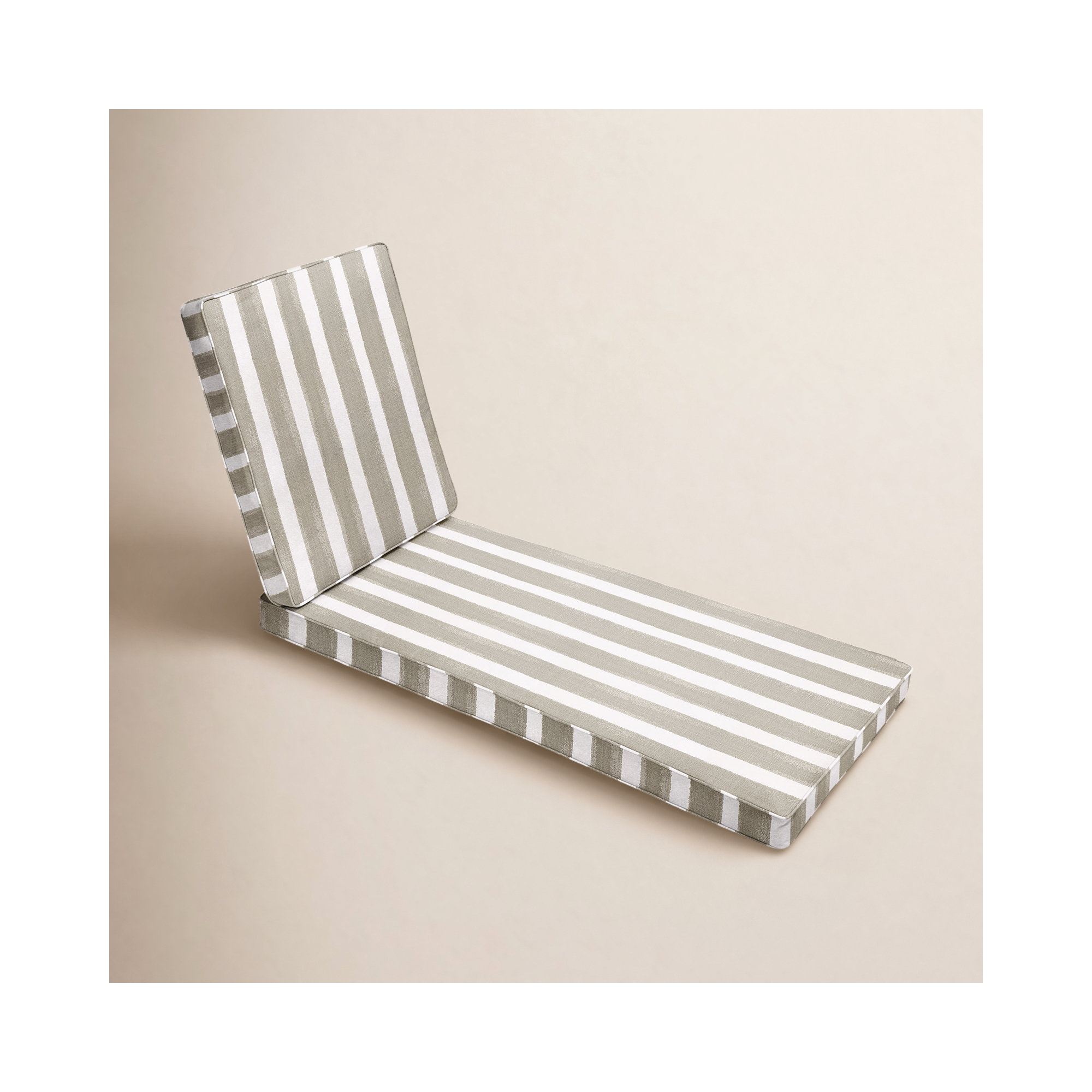 Gia Striped Indoor/Outdoor Seat/Back Chaise Lounge Cushion, 24" W x 73" D