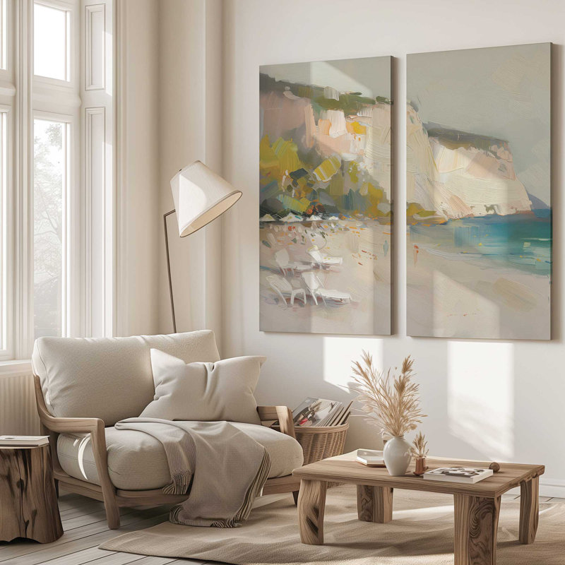 Sonate marine v1 | Impression sur toile 2 panneaux, H 54 po x l 54 po