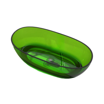 63'' W 22.4'' H Frameless Offset Curved Tub & Shower Kit