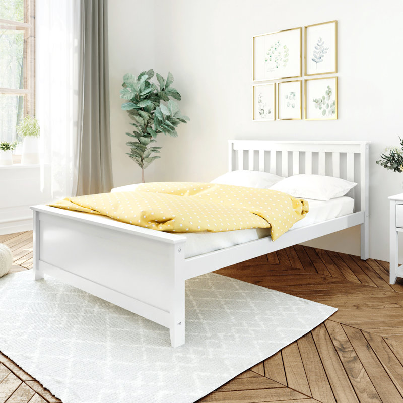 Bolin Kids Solid Wood Platform Bed, White, Full