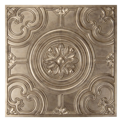 12-Pack 24'' x 24''  Drop Ceiling Tiles, 3D PVC Glue up Ceiling Panels(48 Sq.ft./Case)
