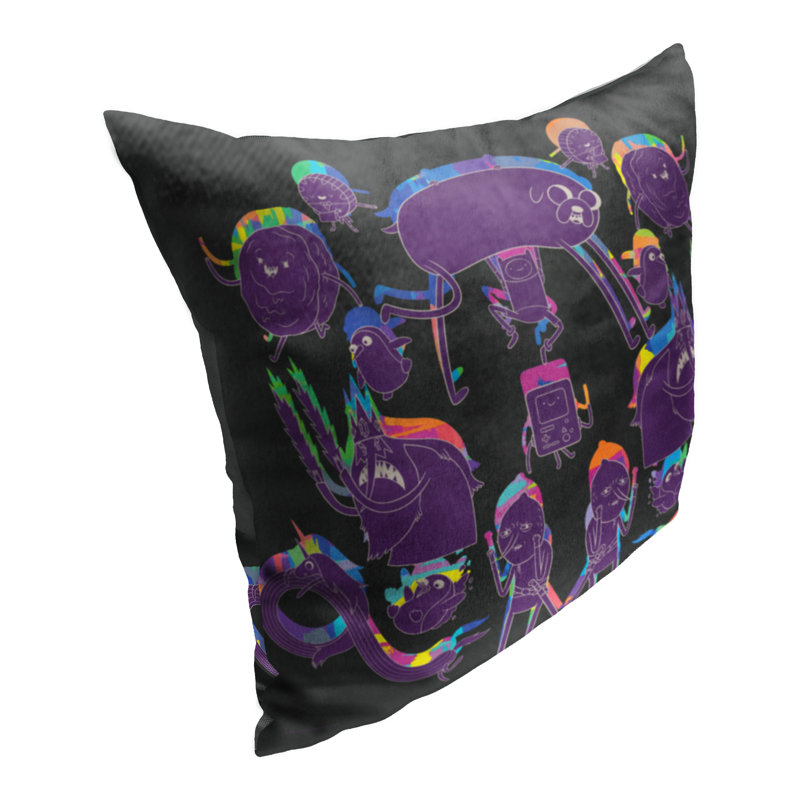 Adventure Time Mirrored Chaos Black Polyester Kids Pillow
