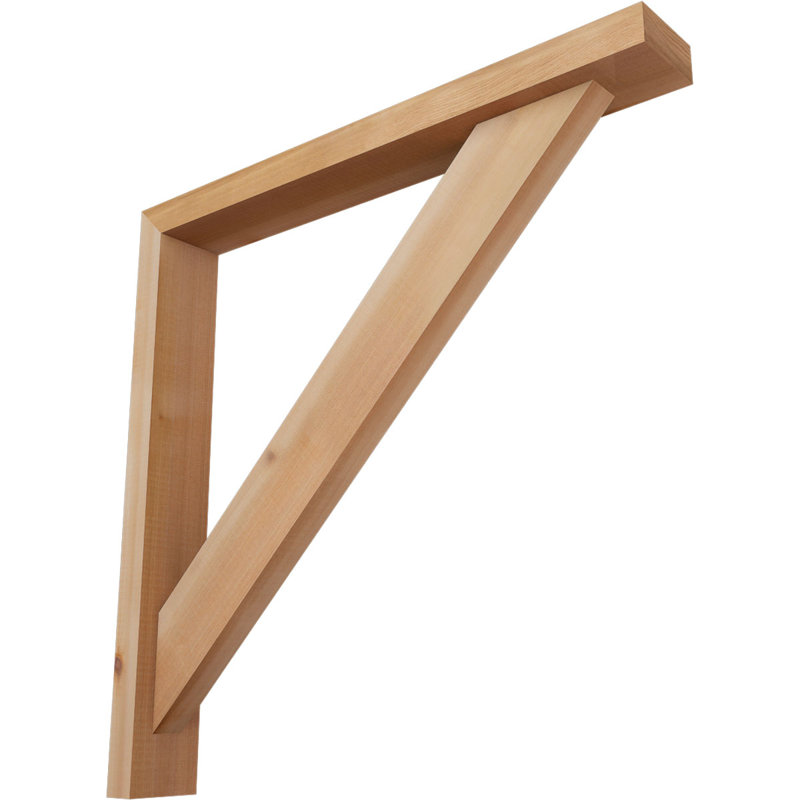 Support de bloc traditionnel avec entretoise décalée, 26 x 26, Cèdre rouge occidental de l 3 1/2 po (lisse)