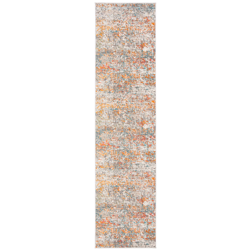 Tapis performance à motif abstrait Madison, Tapis de couloir 2 pi 2 po x 18 pi