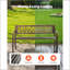 Banc d'extérieur durable avec structure en acier au carbone et dossier floral en PVC, sièges imperméables pour patio et jardin