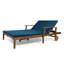 Chaise longue en bois - entièrement réglable, coussins à eau pour siège de piscine double et largeur réglable