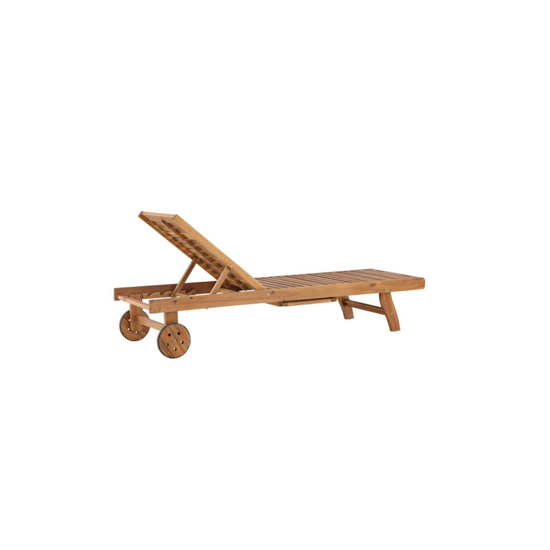 Inyo 63cm Long Acacia Sun Lounge