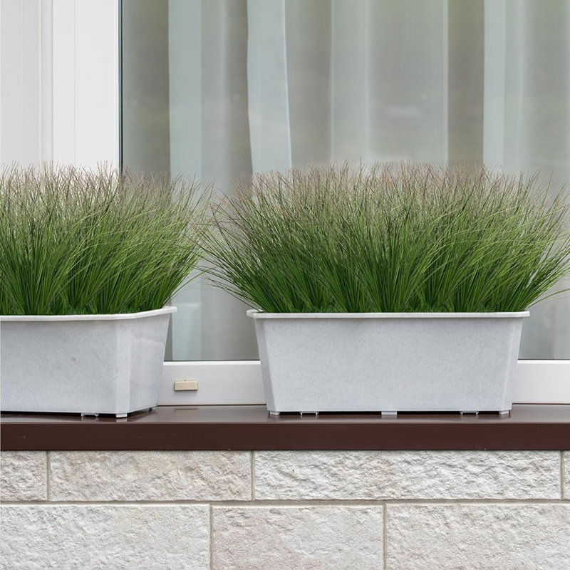 Artificial Grass,Fake Grass Artificial Shrubs Wheat Grass Greene...