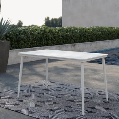 April Rectangular Metal Outdoor Dining Table , 50'' in. W 29.3'' in. D