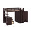 Lit mezzanine simple avec bureau, tiroirs et garde-robe-1822677412
