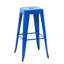 Tabourets de bar en métal bleu sans dossier de 2 comptoirs de 30 po de hauteur, amovibles, faciles à nettoyer et à structure solide, pour tabourets de salle à manger de 30 po de hauteur, non empilables, structure à stabilité rapide, bar à domicile,
