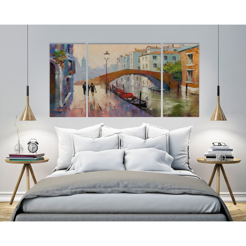 «A Premium Venice Twilight», reproduction d'impression sur toile tendue, H 40 po x l 80 po x P 1,5 po