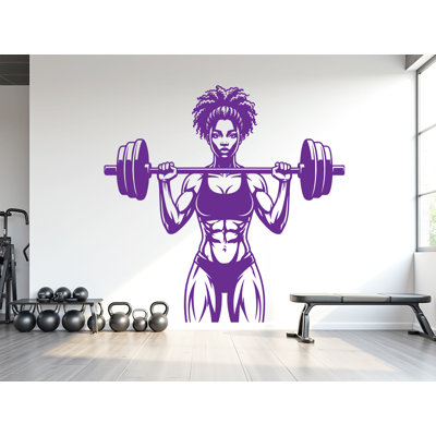 Autocollant d'art Afro Girl Power Gym