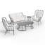 Fauteuil club de patio à dossier haut avec coussins Malti