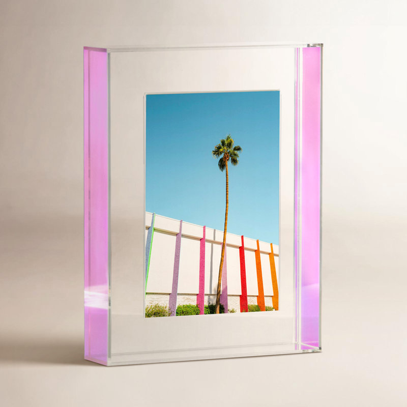 Display & Play Record Frame For 12x12" Albums, Rainbow Iridescent, 4" W x 6" H