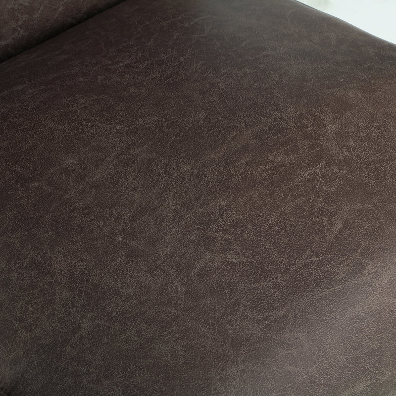 Fauteuil Keenan de 68,58 cm de large, Similicuir brun clair / doré, Or