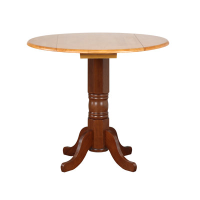 Azizi Solid Wood Solid Wood Top Pedestal Dining Set