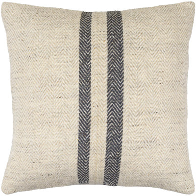 Becki Owens x Livabliss Brett Striped Wool Blend Reversible Throw Pillow