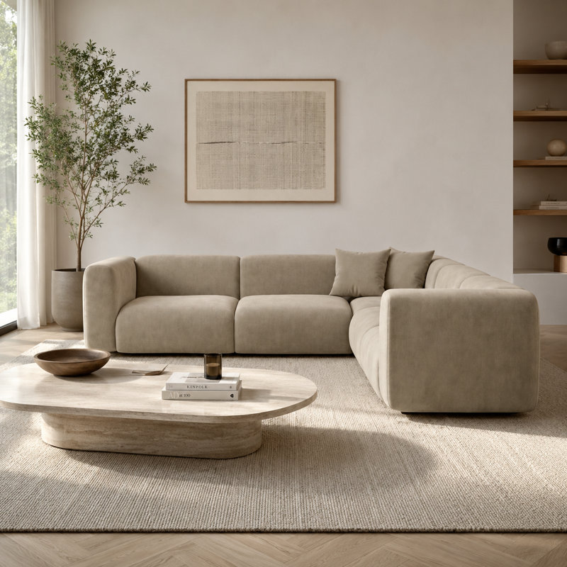 5 Seater Velvet Sectional