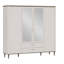 Tasheanna 4 Door Manufactured Wood Wardrobe