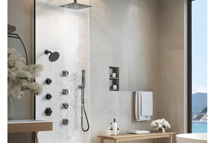 Modern shower and shower valve