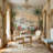 Chinoiserie Vintage Wallpaper Coastal Tropical Wall Decor-501880897-501880900