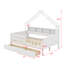 Lits plateforme pleine grandeur avec DEL, tablettes de rangement, tiroirs et garde-corps-934366296