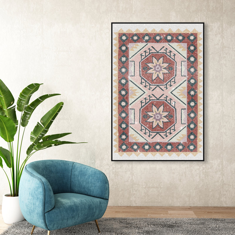 Daylight Damask Print by Oliver Gal, 46"H x 31"W, Black Floater Frame