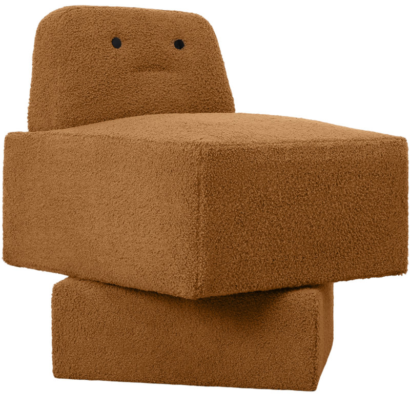 22"Wide Modern Swivel Small Accent Chair for Small Space, Brown